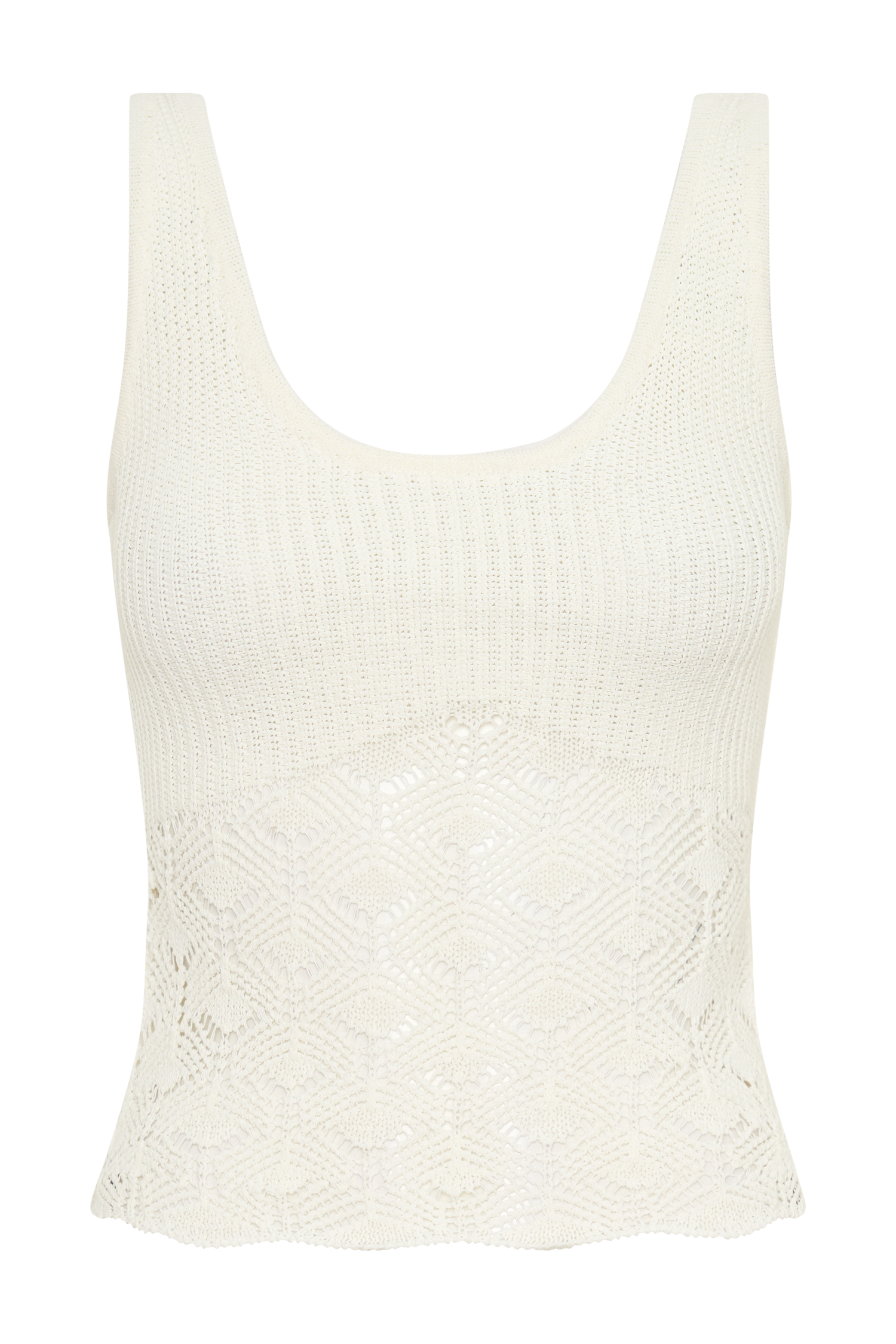 Atlantis Crochet Knit Top - White