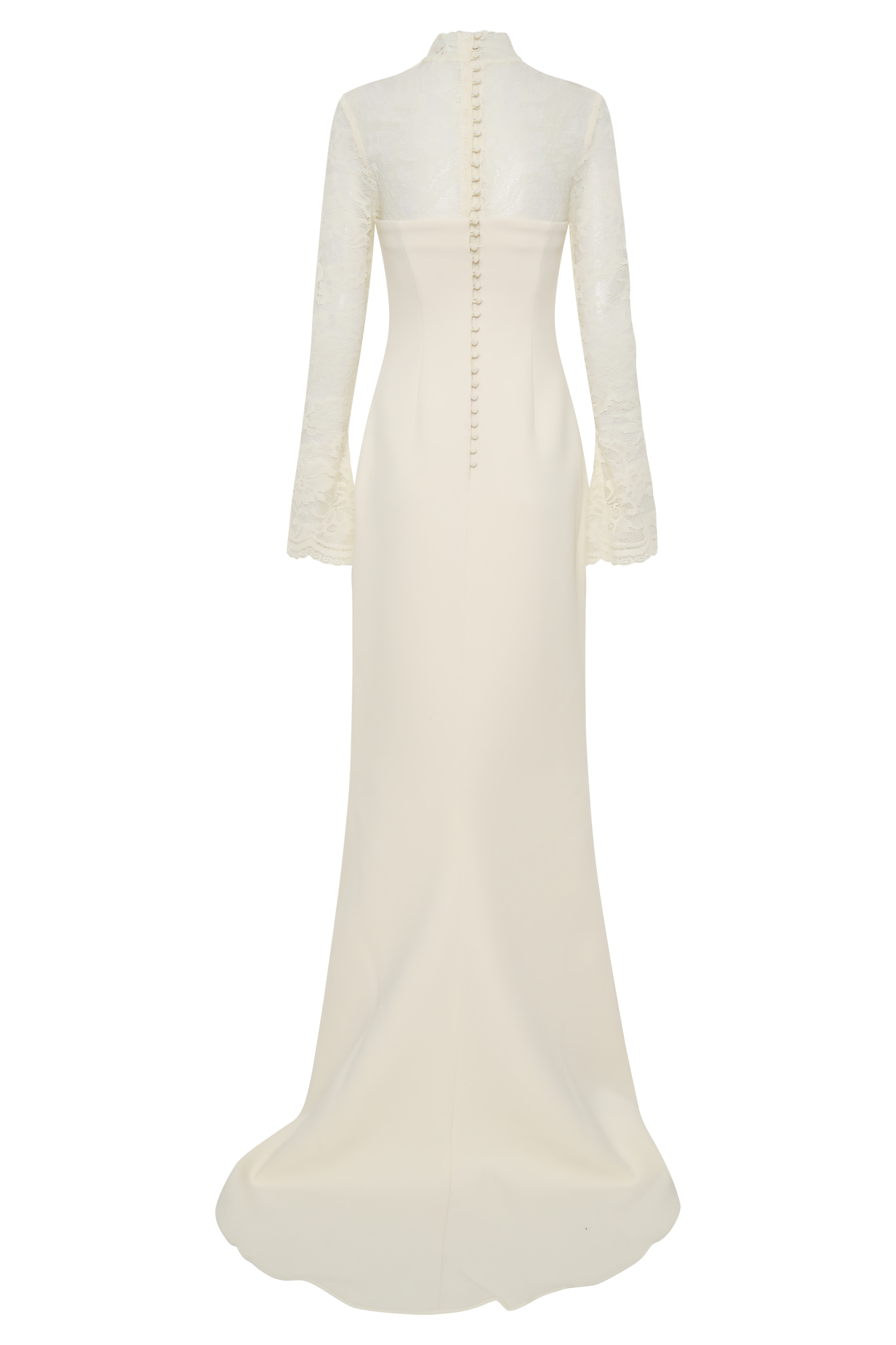 Aurelie Long Sleeve Lace Maxi Dress - Ivory