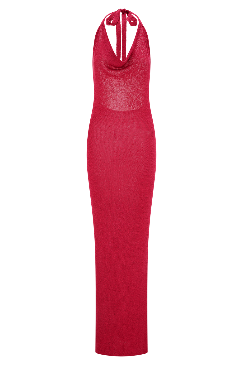 Ayella Cowl Knit Maxi Dress - Raspberry