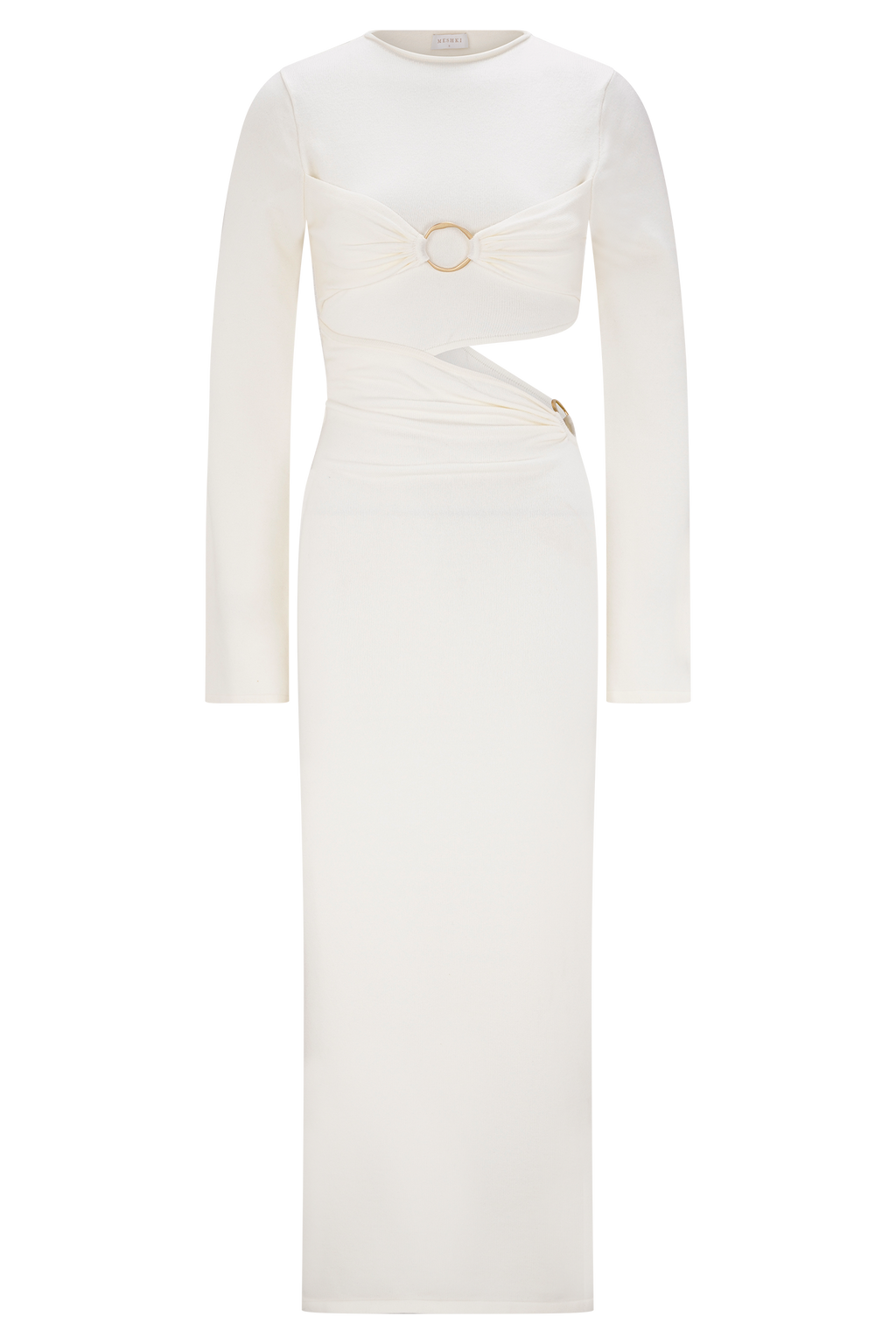 Azariah Long Sleeve Knit Midi Dress - Ivory