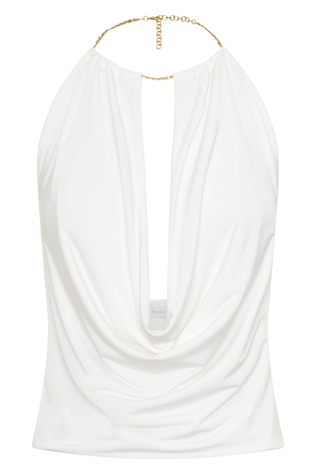 Banks Halter Neck Top With Hardware - White