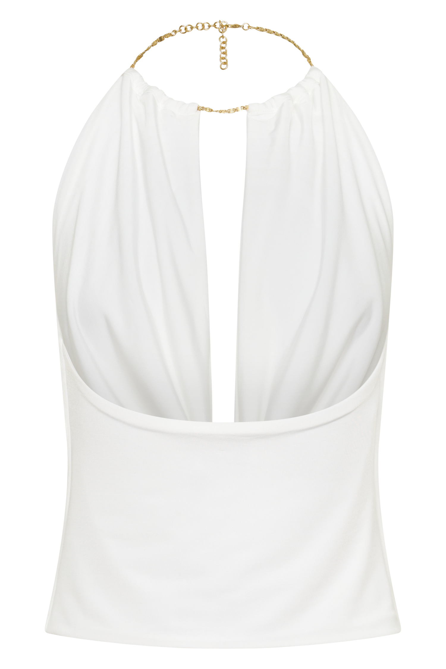 Banks Halter Neck Top With Hardware - White
