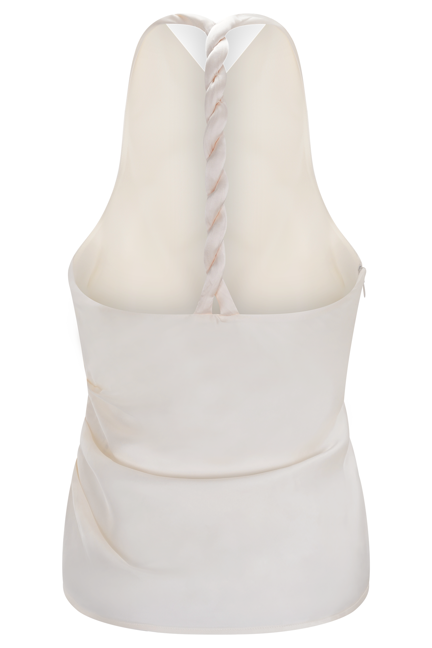 Bianca Satin Halter Top - Ivory