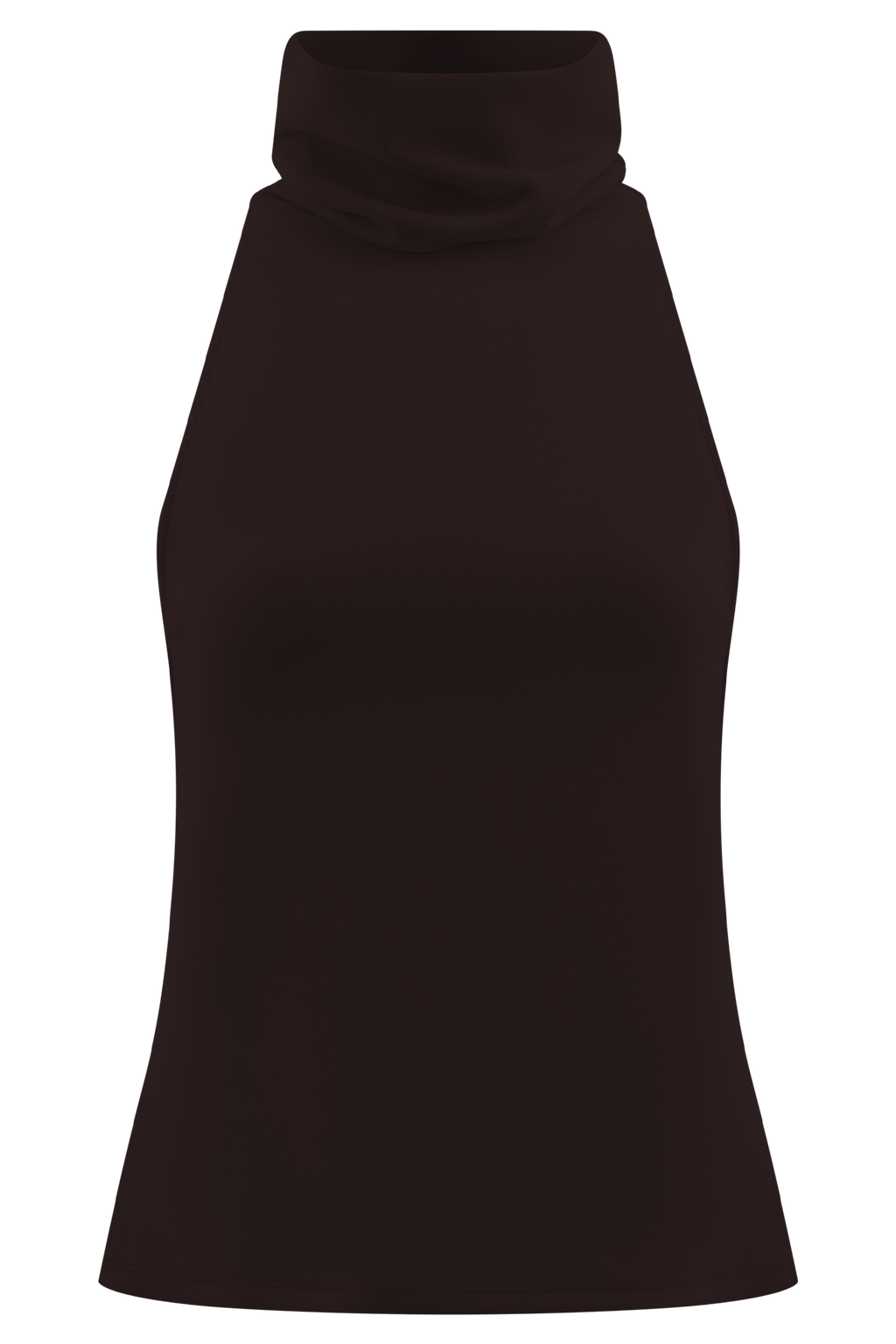 Birdie High Neck Sleeveless Top - Chocolate