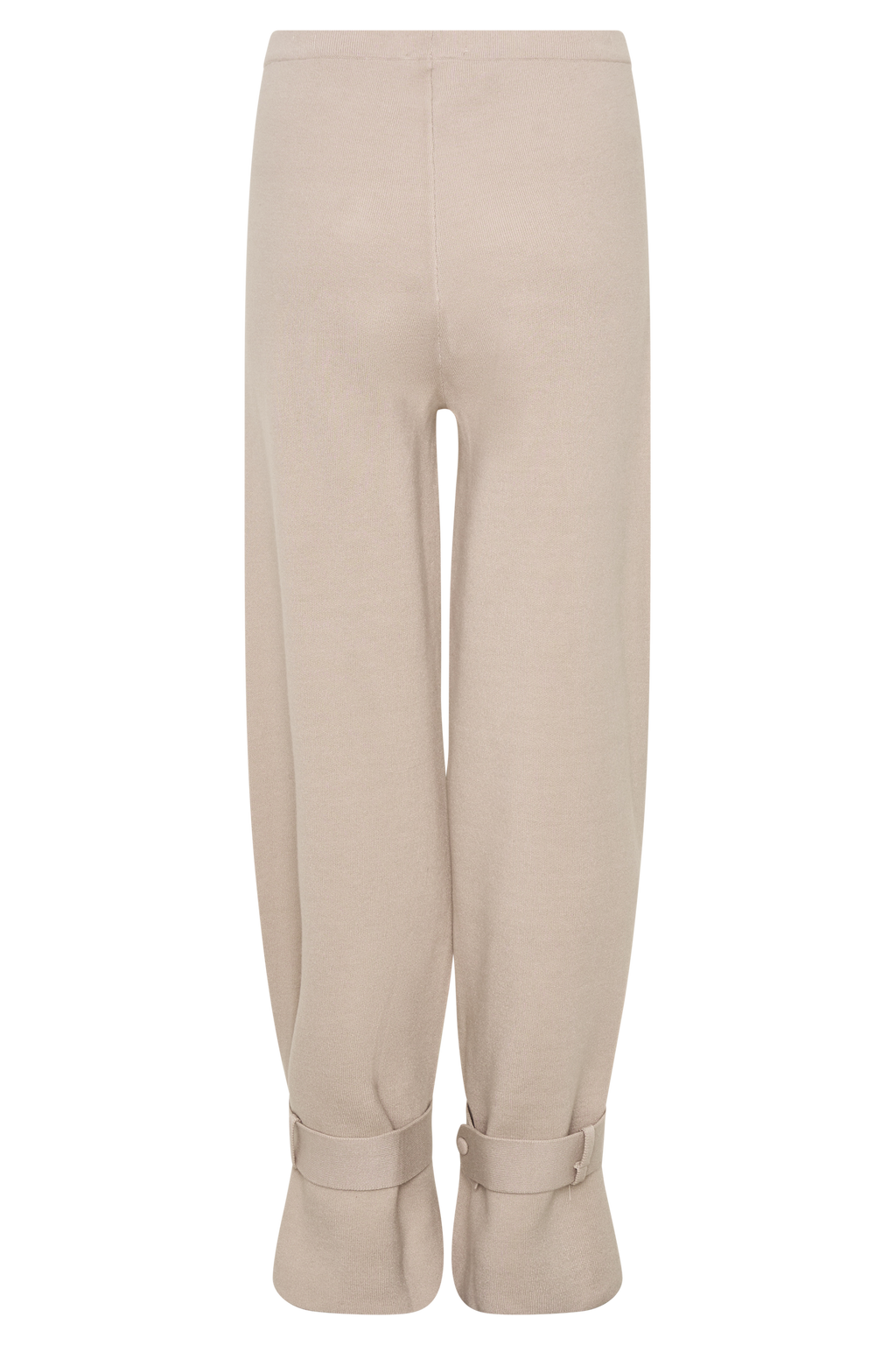 Blaine Knit Cuffed Wide Leg Pants - Oat Marle