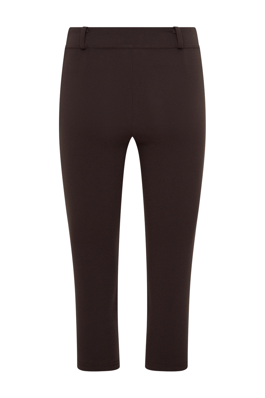 Blanca Stretch Crepe Capri Pants - Chocolate