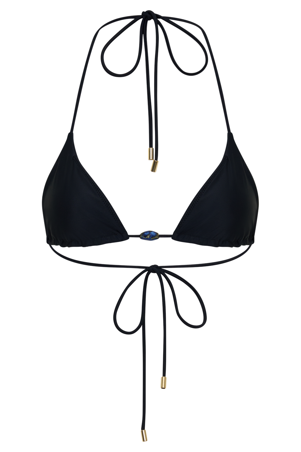 Blossom Classic Triangle Bikini Top - Black