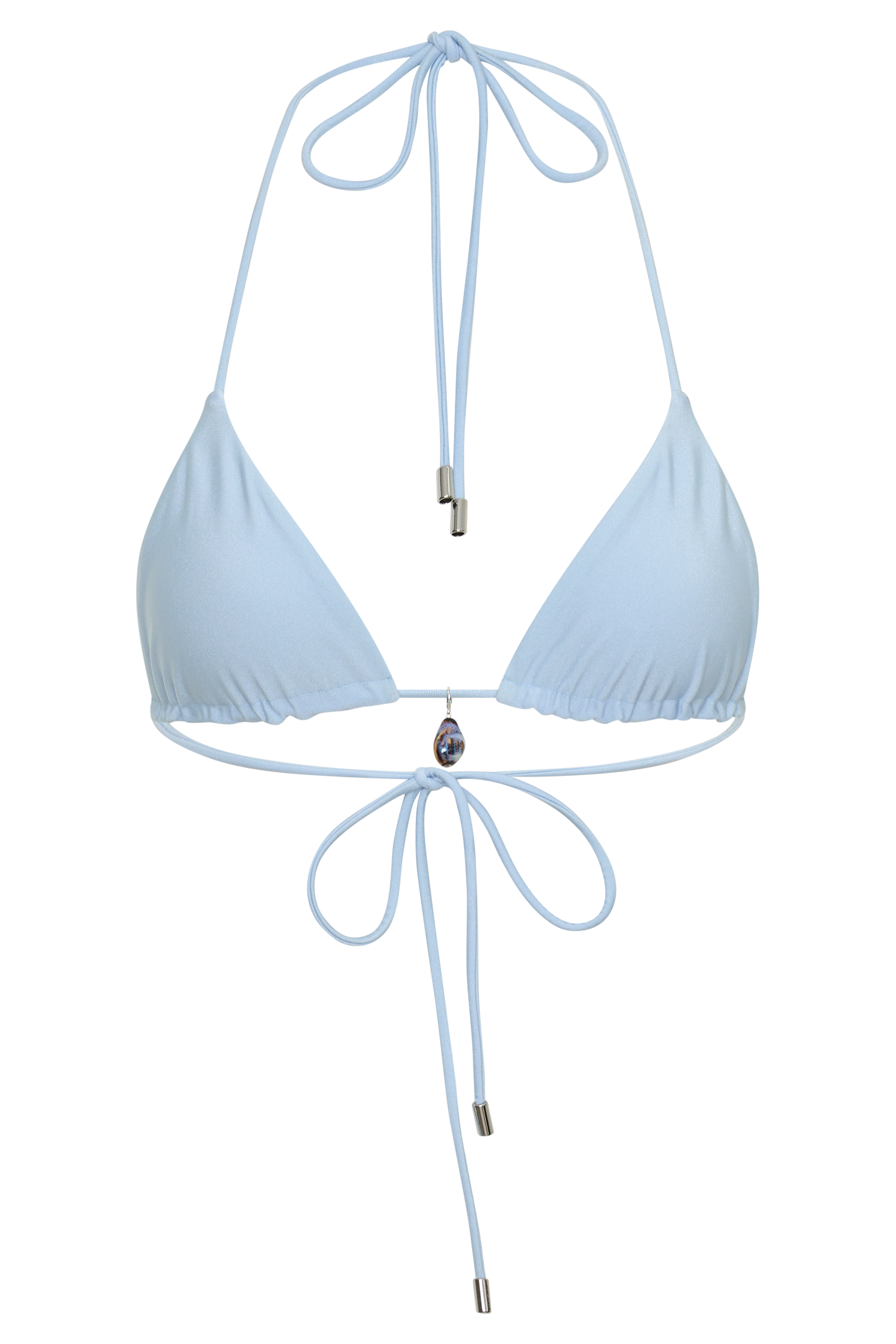 Blossom Classic Triangle Bikini Top - Pale Blue