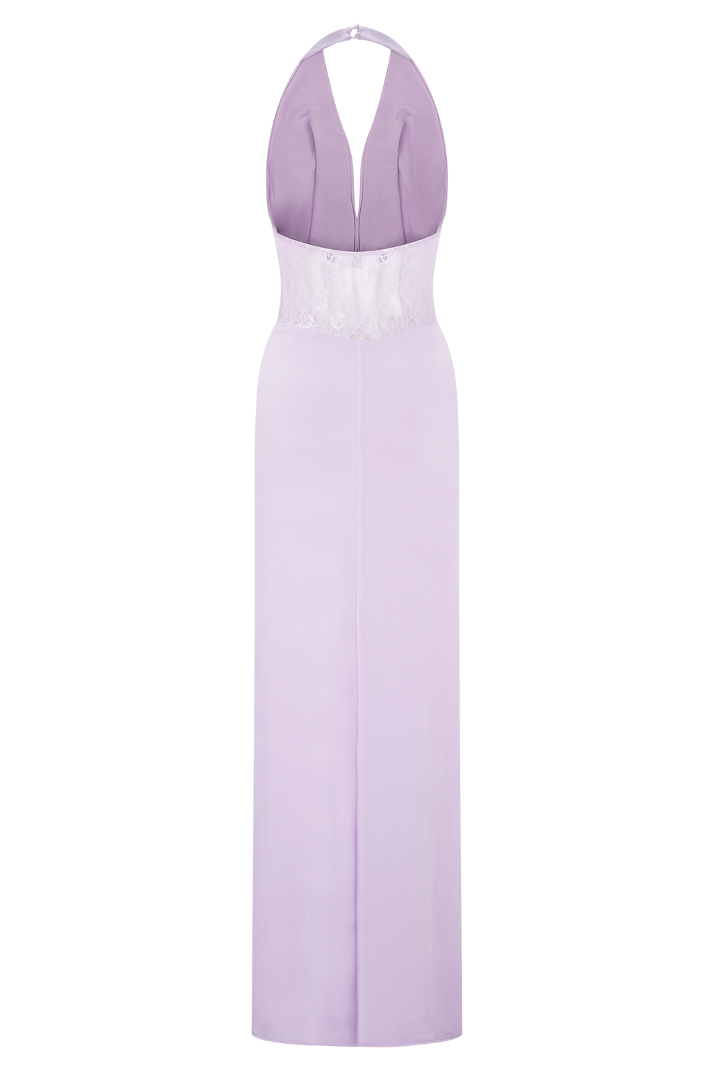 Bonnie Slinky And Lace Maxi Dress - Lilac