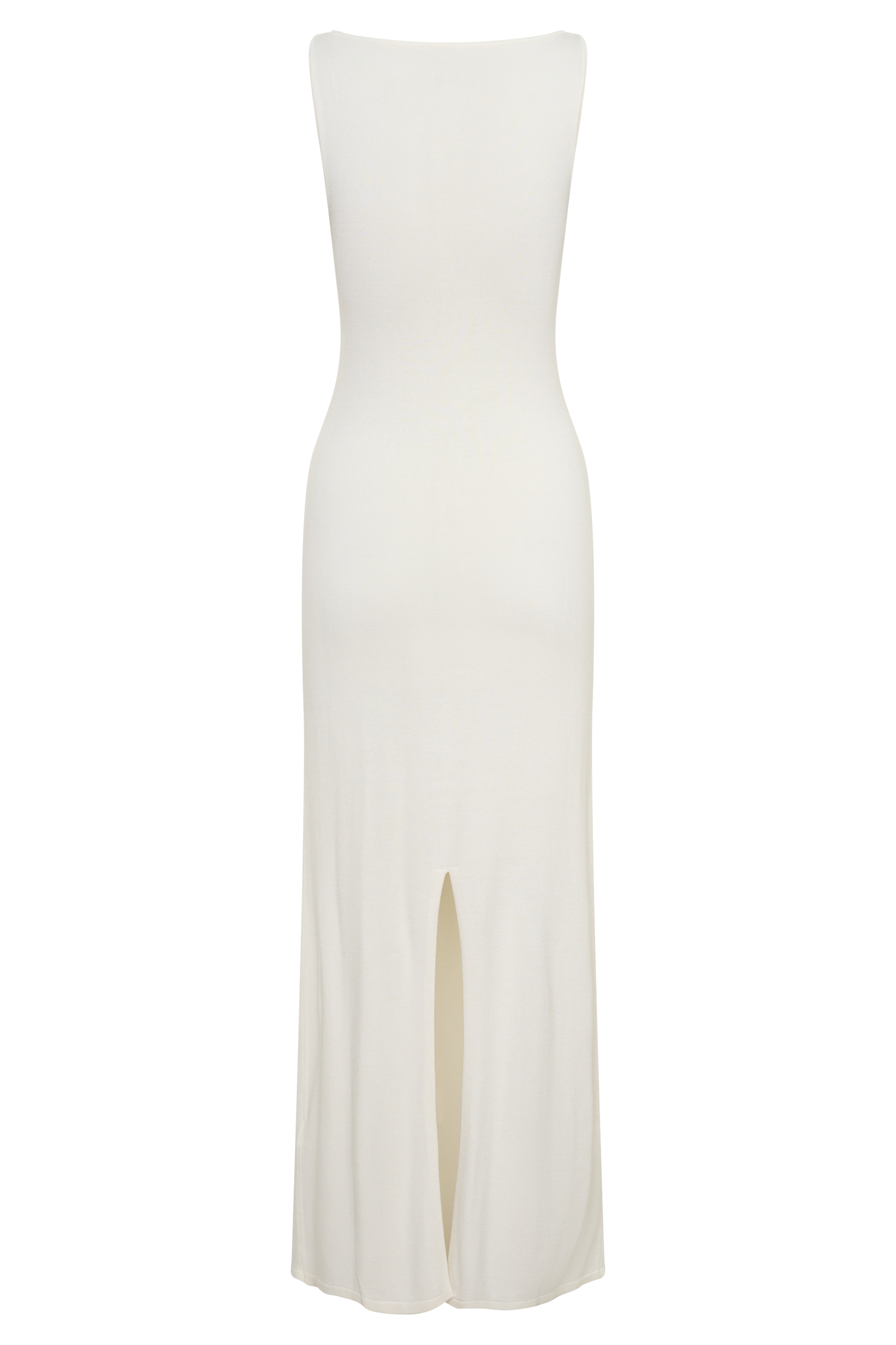 Boston Boat Neck Sleeveless Midi Dress - Ivory