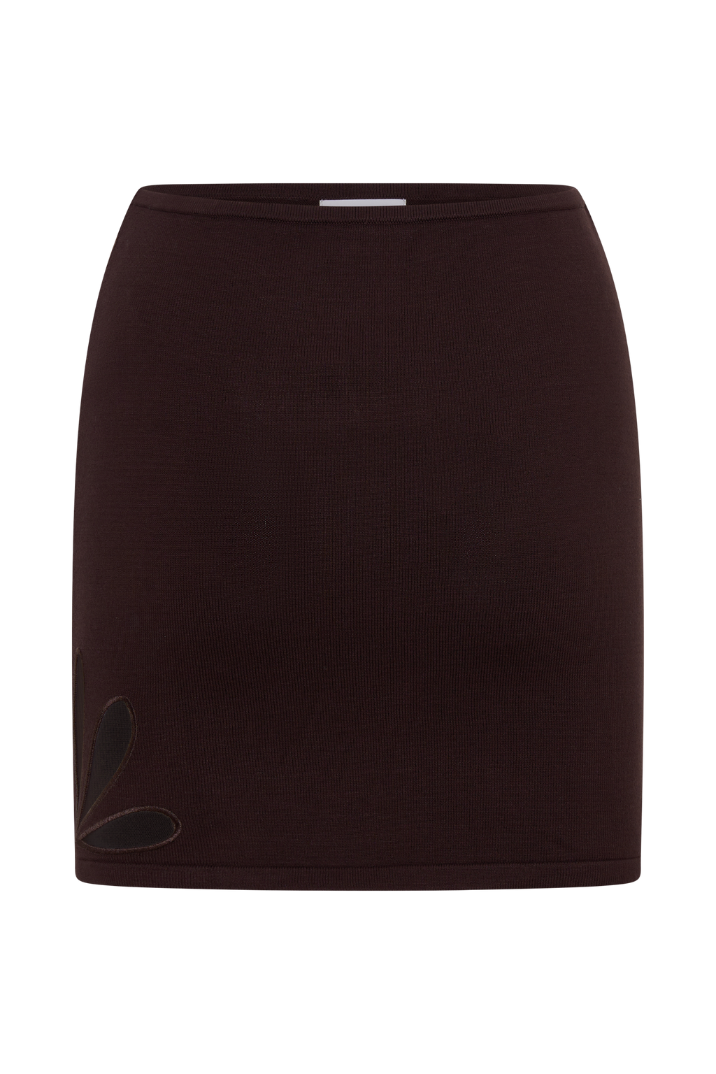 Brock Knit Cut Out Mini Skirt - Dark Chocolate