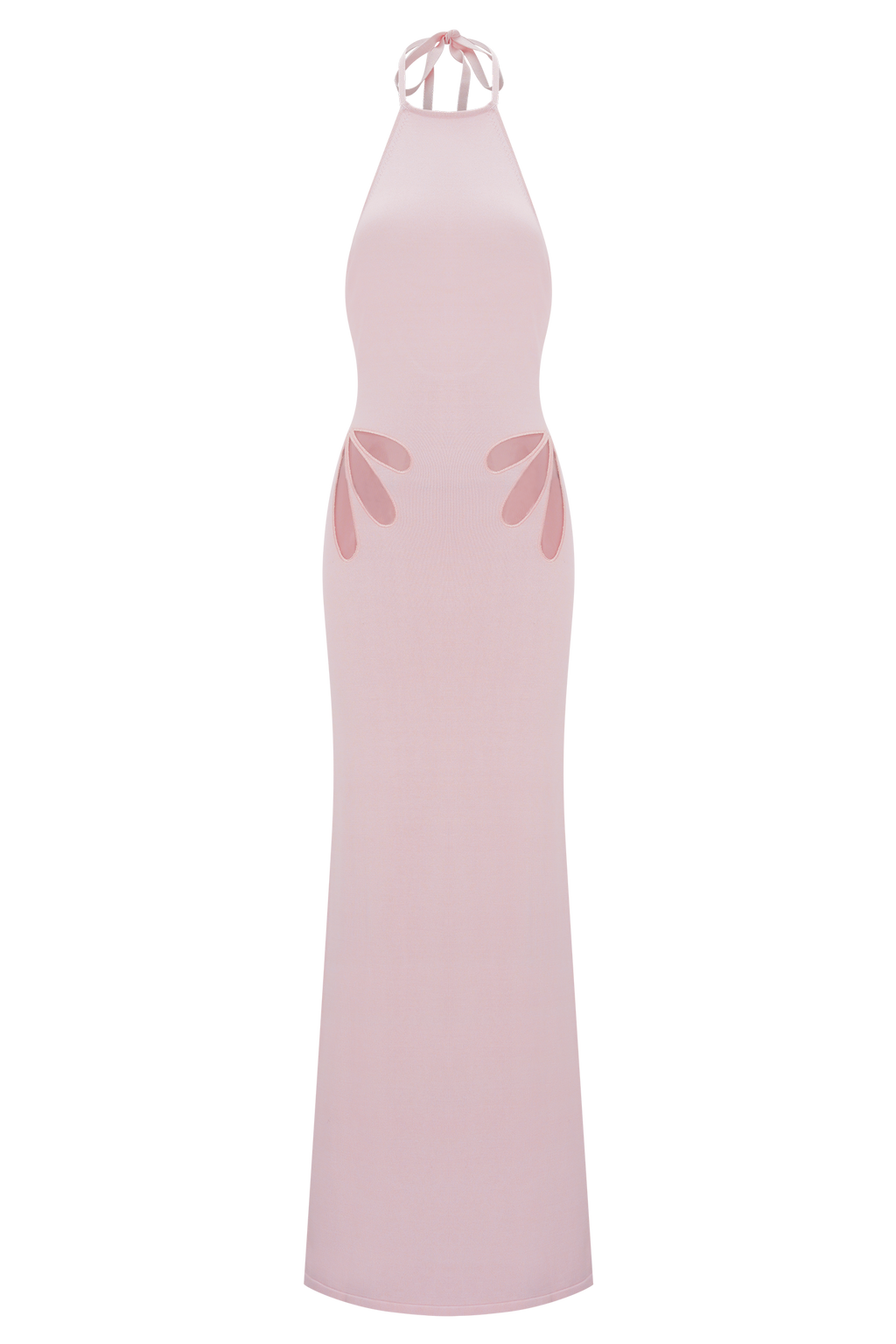 Brock Knit Halter Maxi Dress - Baby Pink