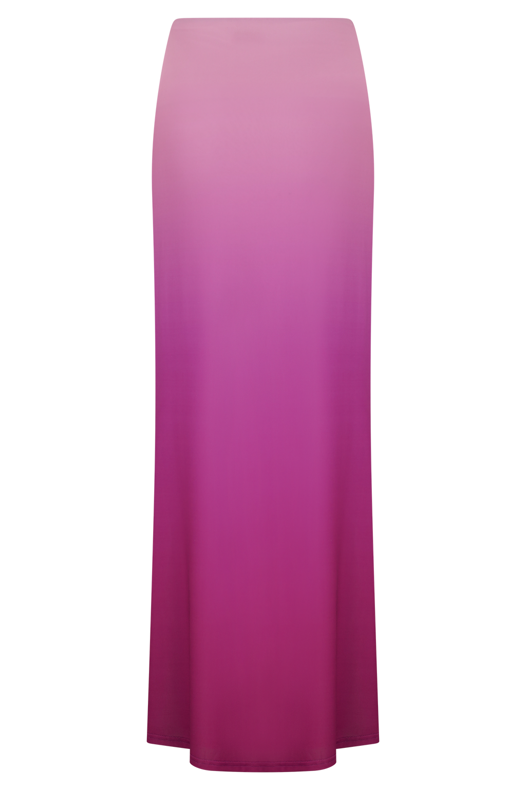 Bruna Slinky Fishtail Maxi Skirt - Ombre Pink