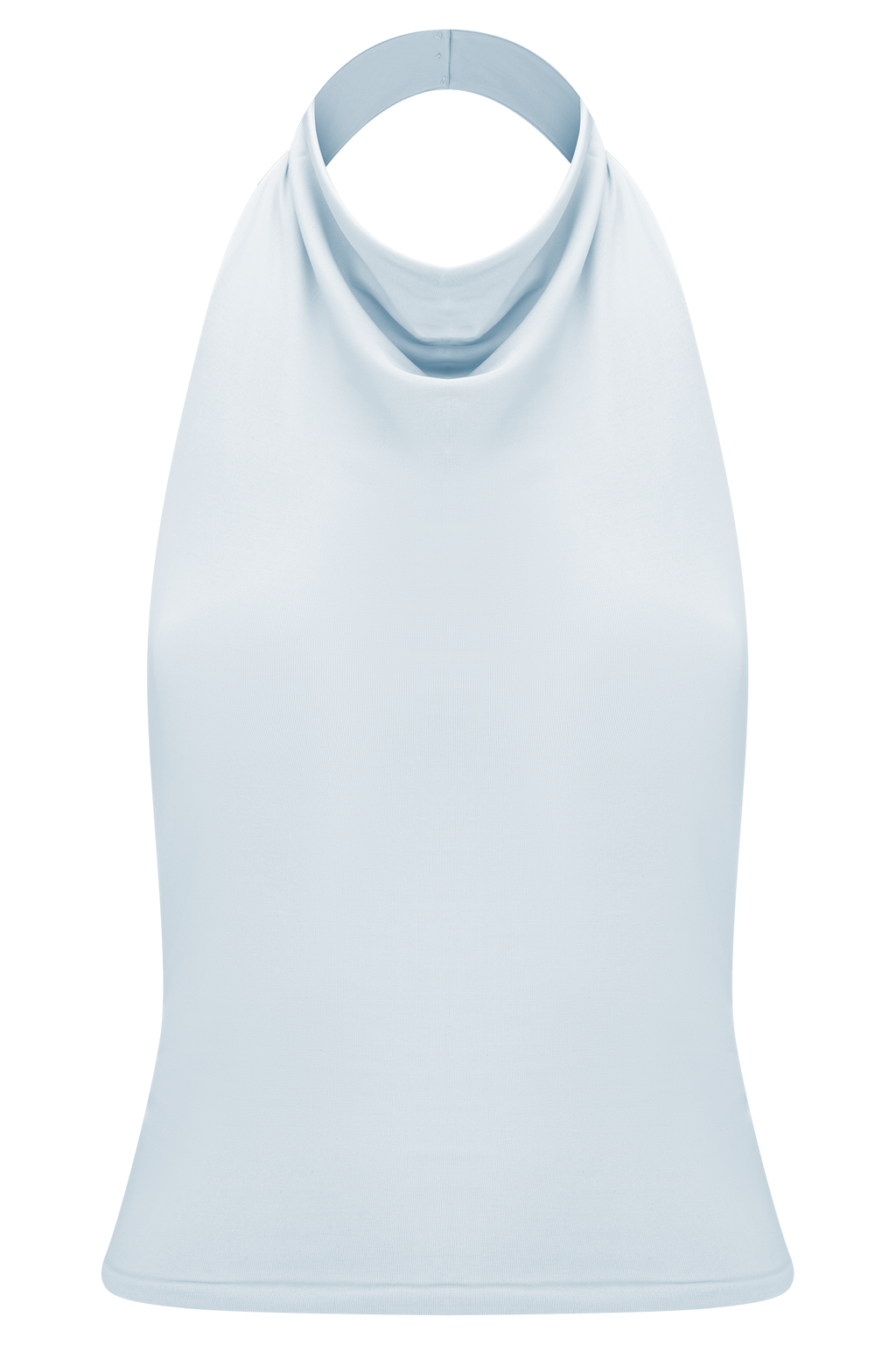 Calandra Slinky Halter Top With Hardware - Pale Blue