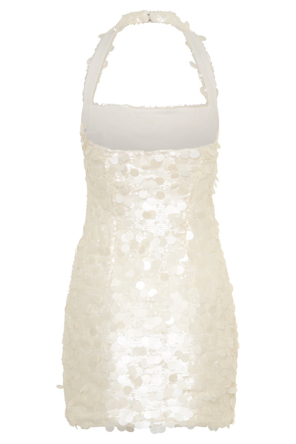 Caralee Sequin Halter Mini Dress - Ivory