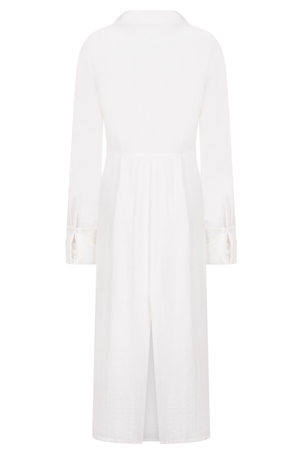 Cecilie Cut Out Shirt Midi Dress - White