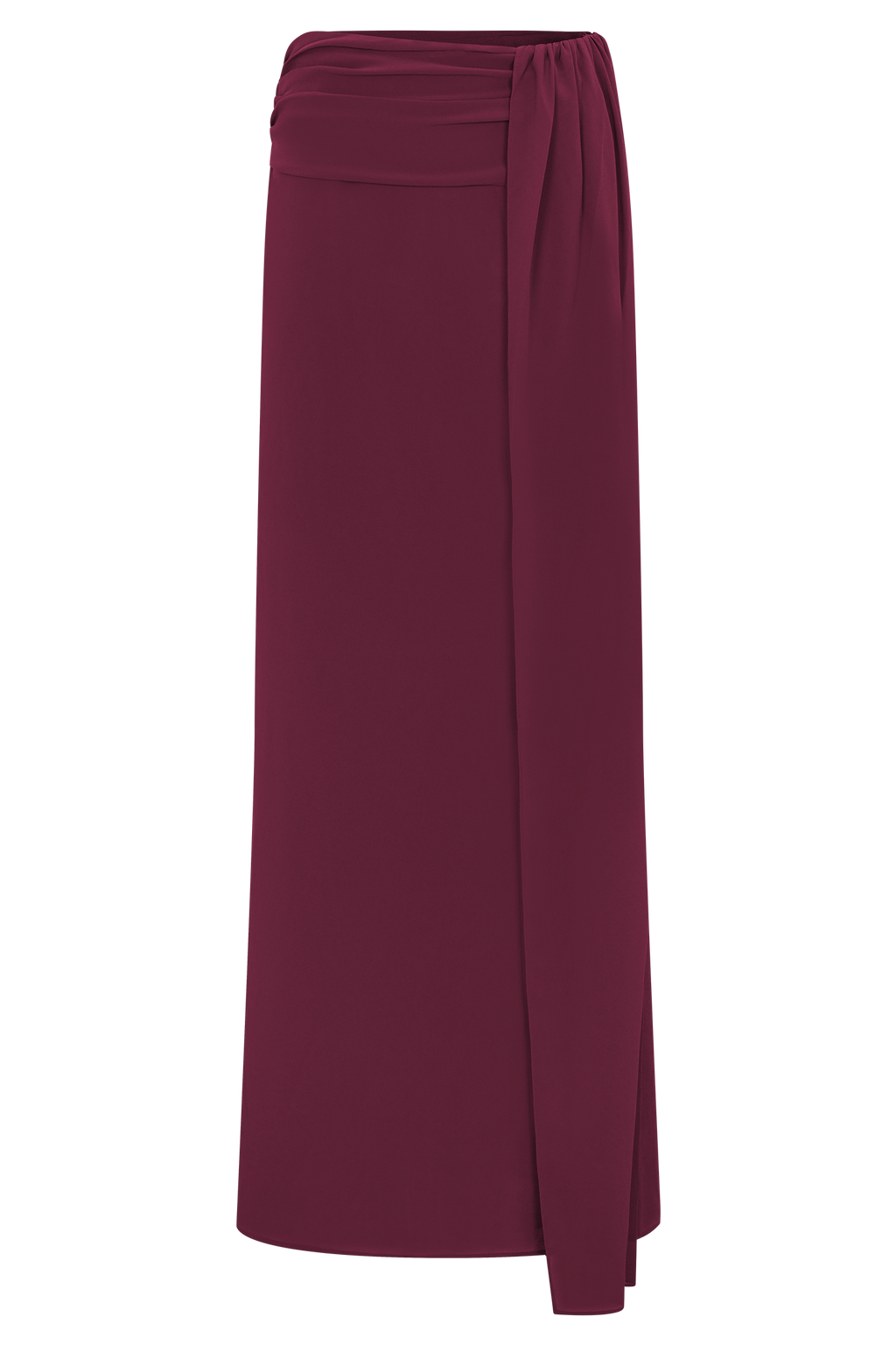 Celina Chiffon Overlay Maxi Skirt - Cherry Red