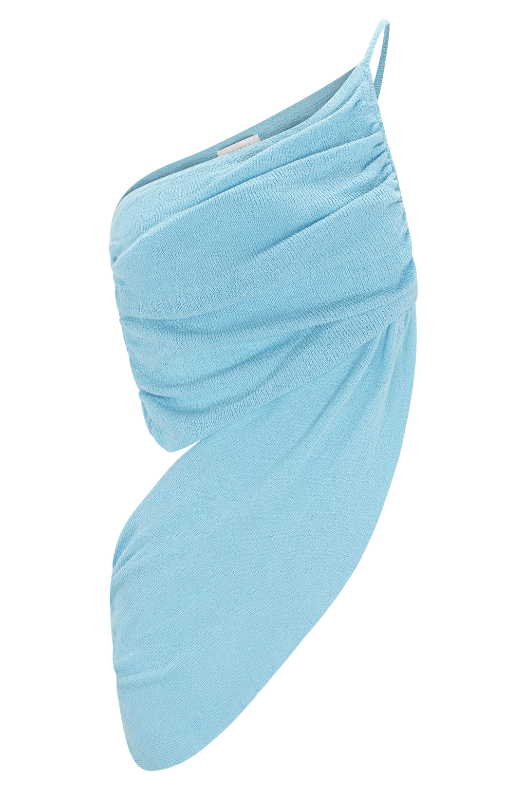 Corah Drape Knit Top - Cyan Blue