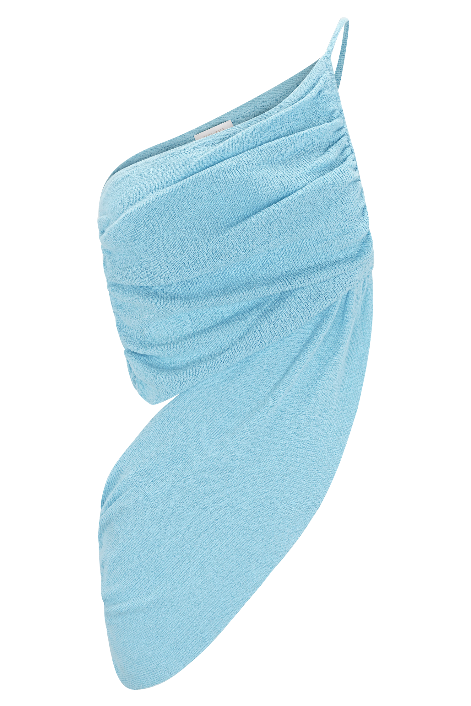 Corah Drape Knit Top - Cyan Blue