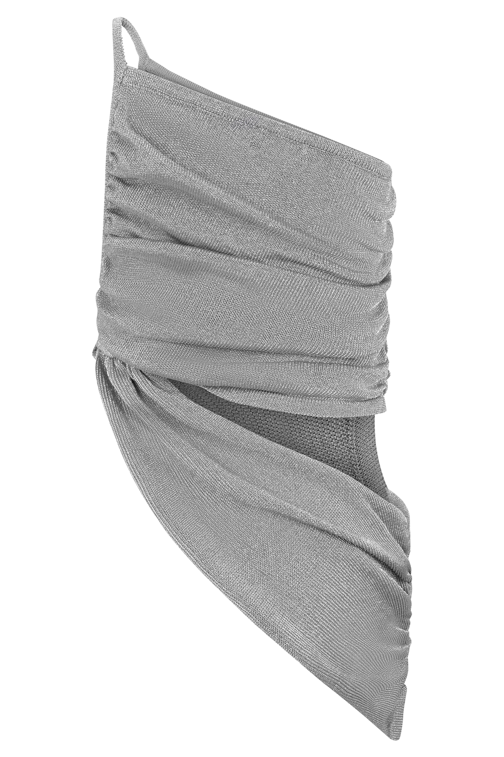 Corah Lurex Drape Knit Top - Silver