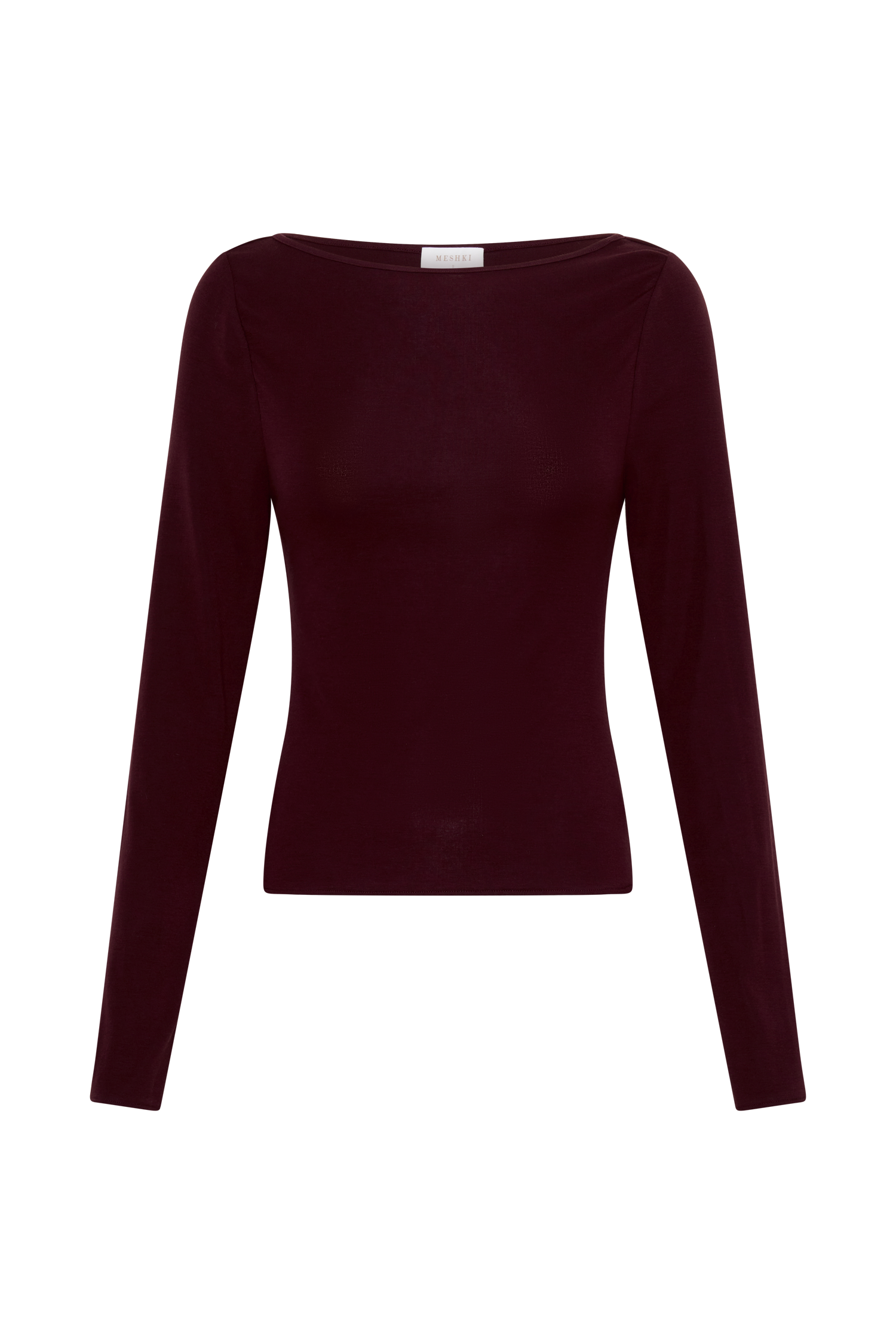 Coraline Long Sleeve Sheer Top - Burgundy