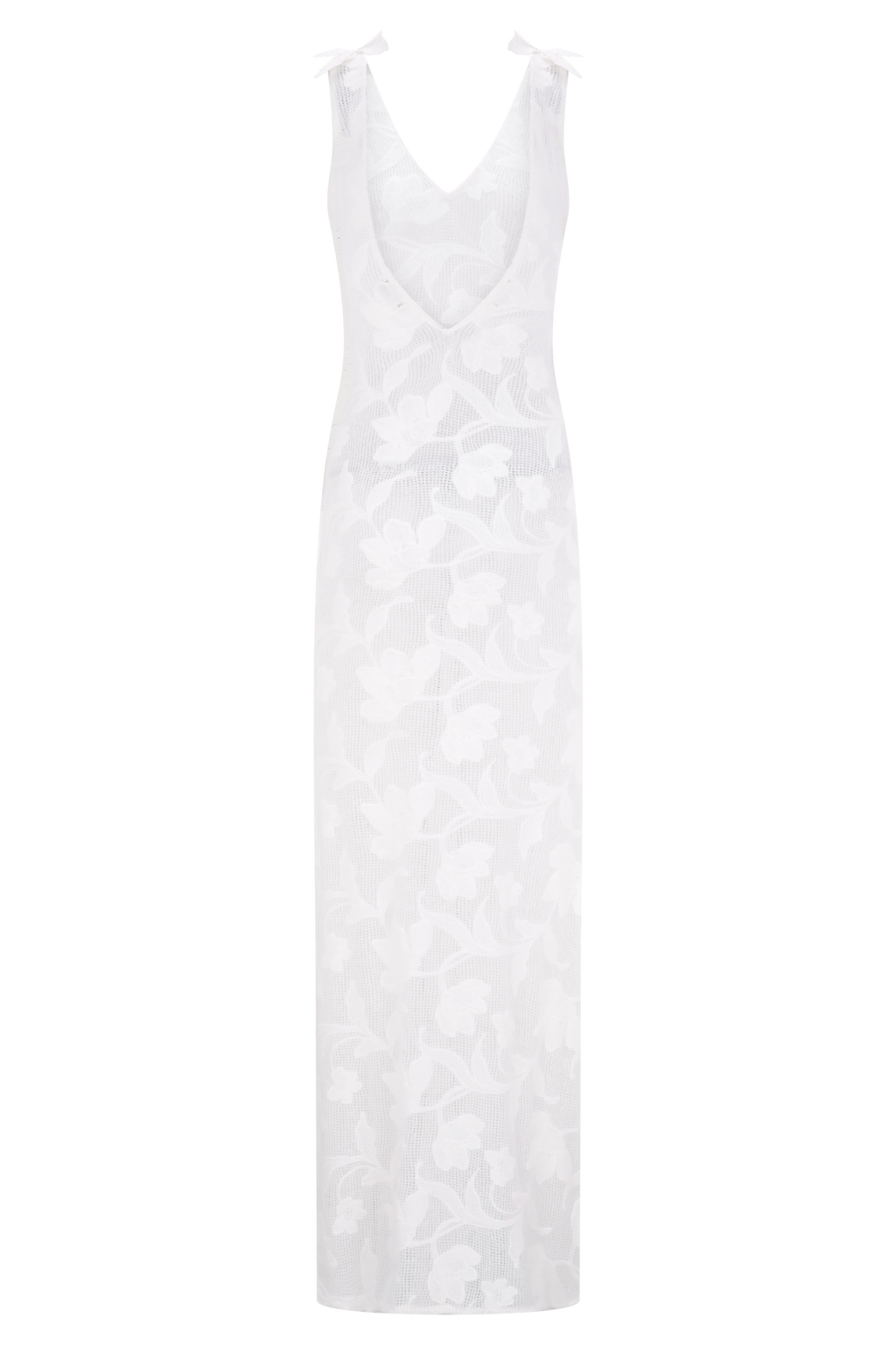 Cornelia Floral Sheer Maxi Dress - Ivory