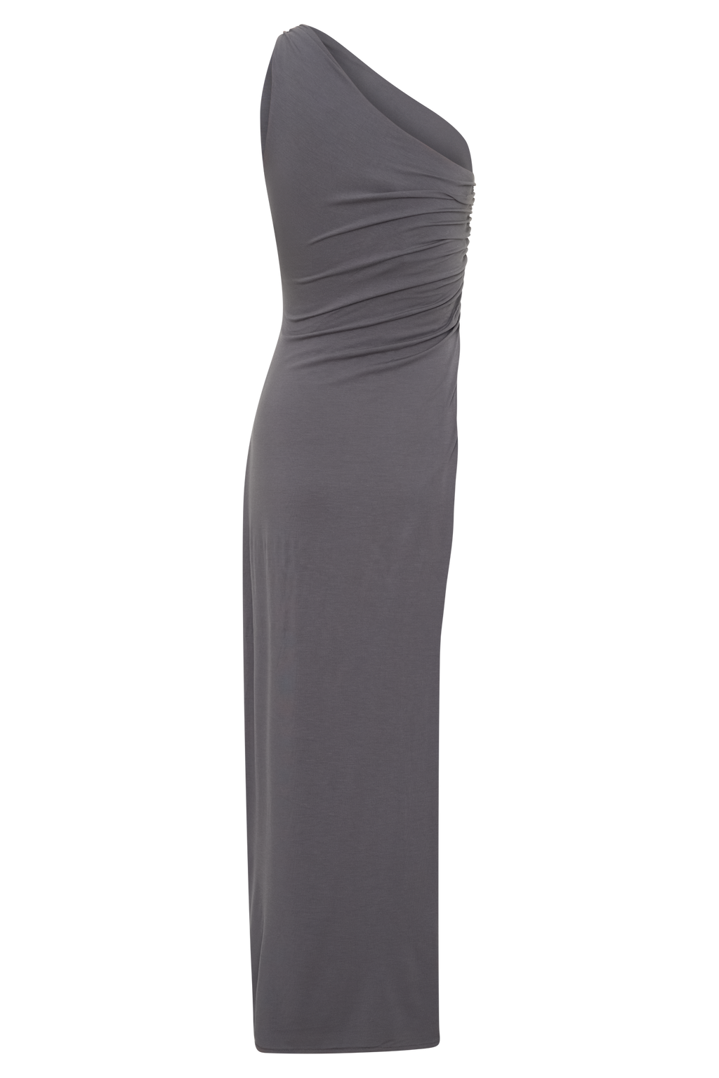 Coriona Long Line Top With Front Cut Out - Grey