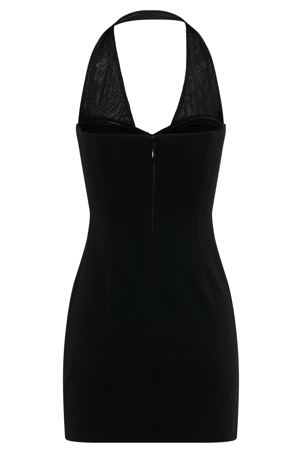 Cressida Crepe Halter Mini Dress - Black