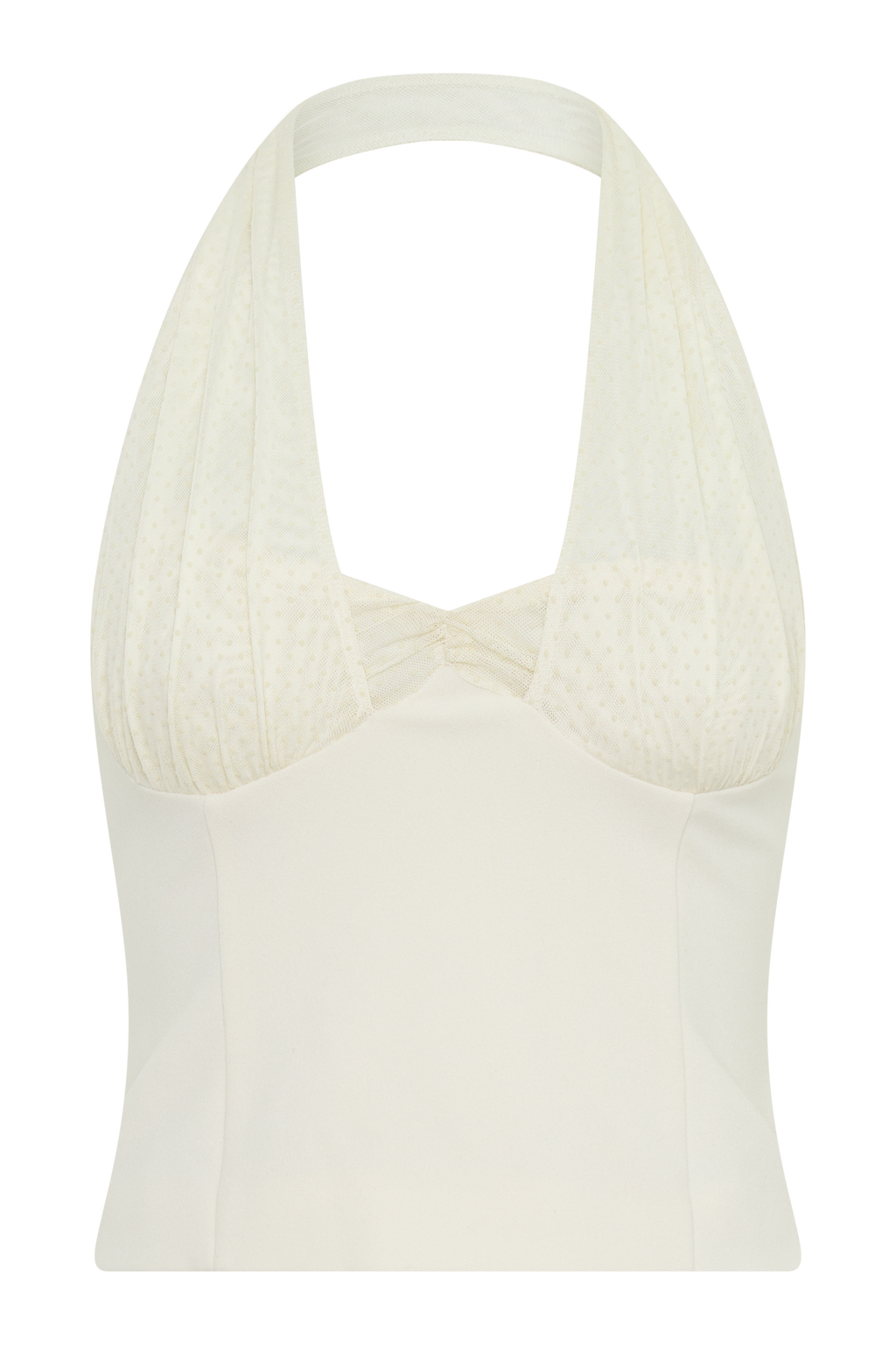 Cressida Crepe Halter Top - Ivory