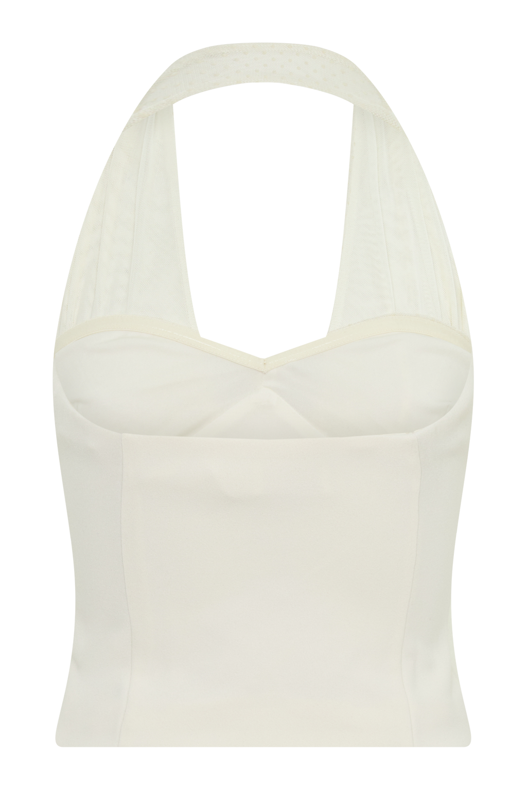 Cressida Crepe Halter Top - Ivory