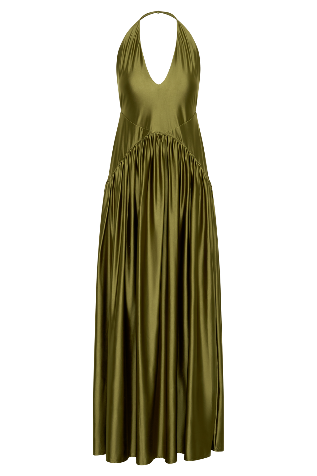 Cypress Halter Maxi Dress - Olive