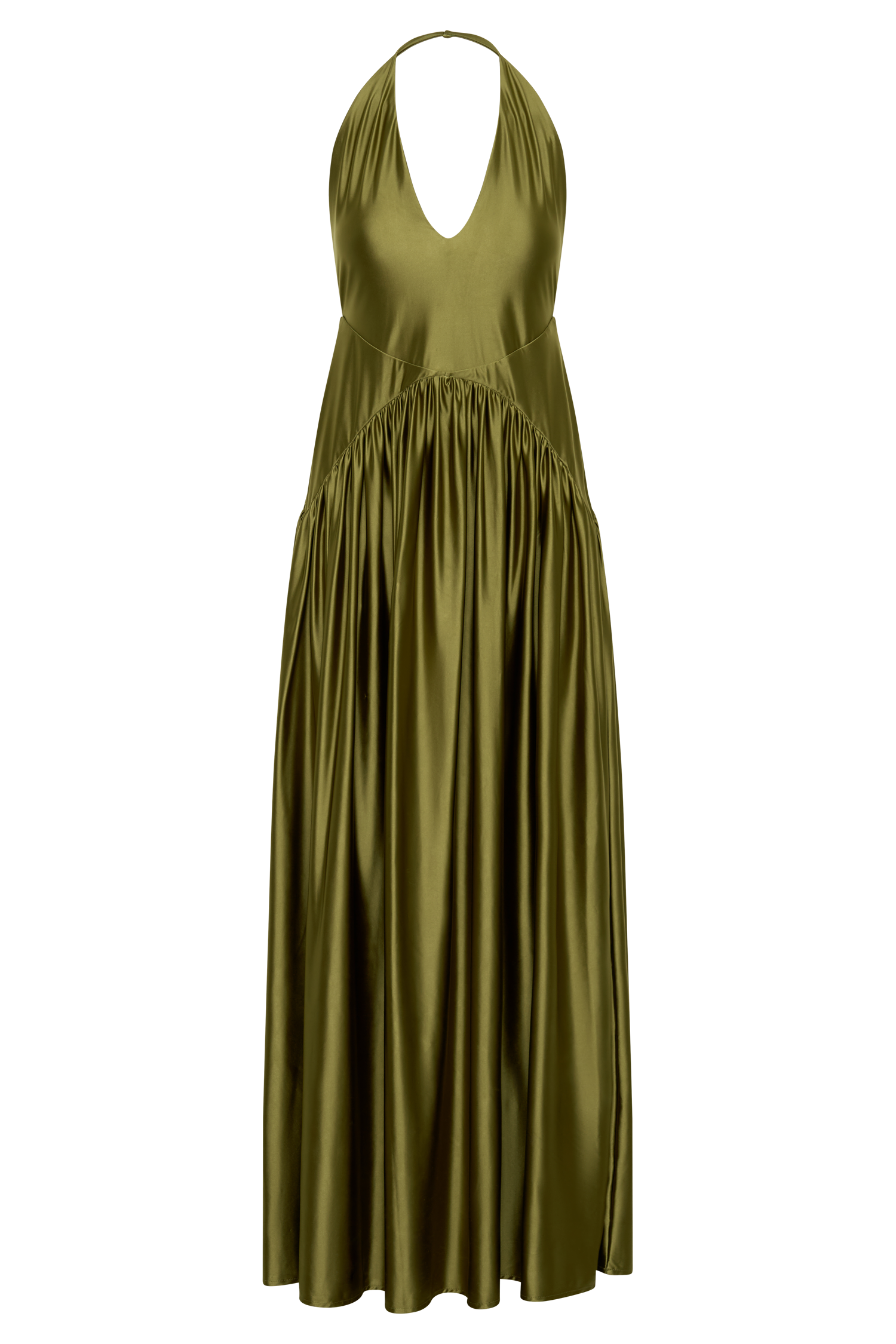 Cypress Halter Maxi Dress - Olive