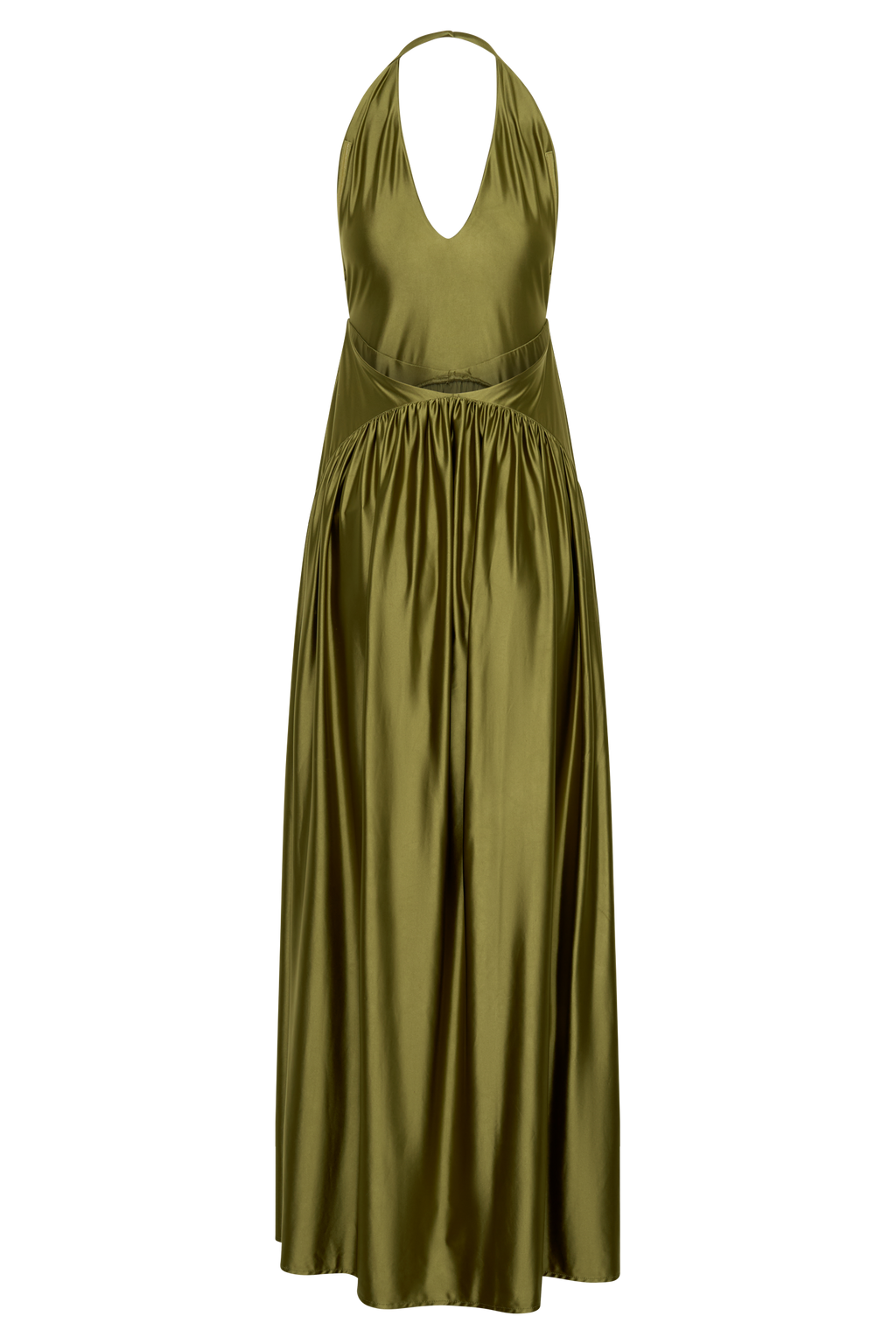 Cypress Halter Maxi Dress - Olive