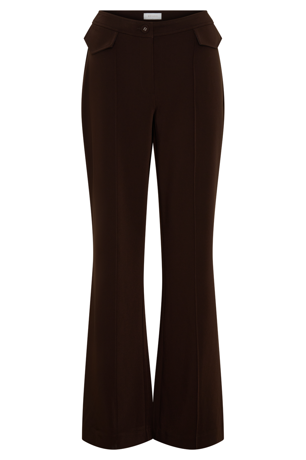 Darcie Fit And Flare Suiting Pants - Dark Chocolate