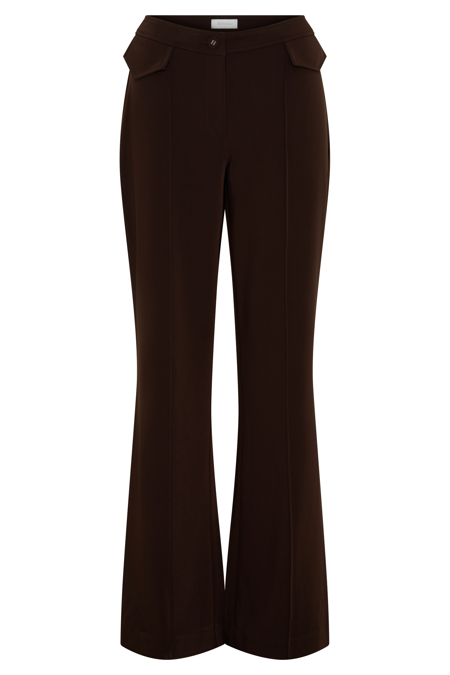 Darcie Fit And Flare Suiting Pants - Dark Chocolate