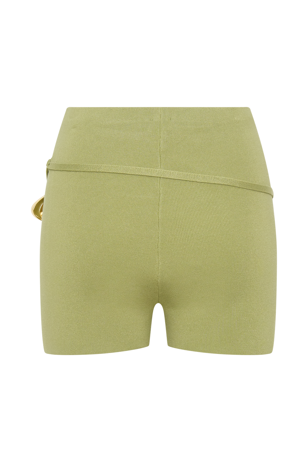 Dimitri Mini Knit Shorts With Belt - Light Olive