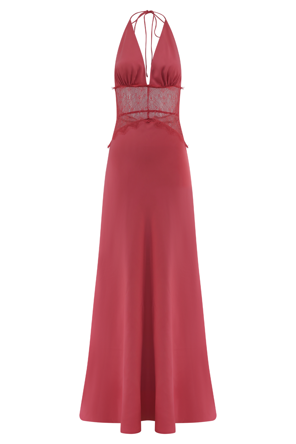 Dinah Lace And Satin Maxi Dress - Blush Rose