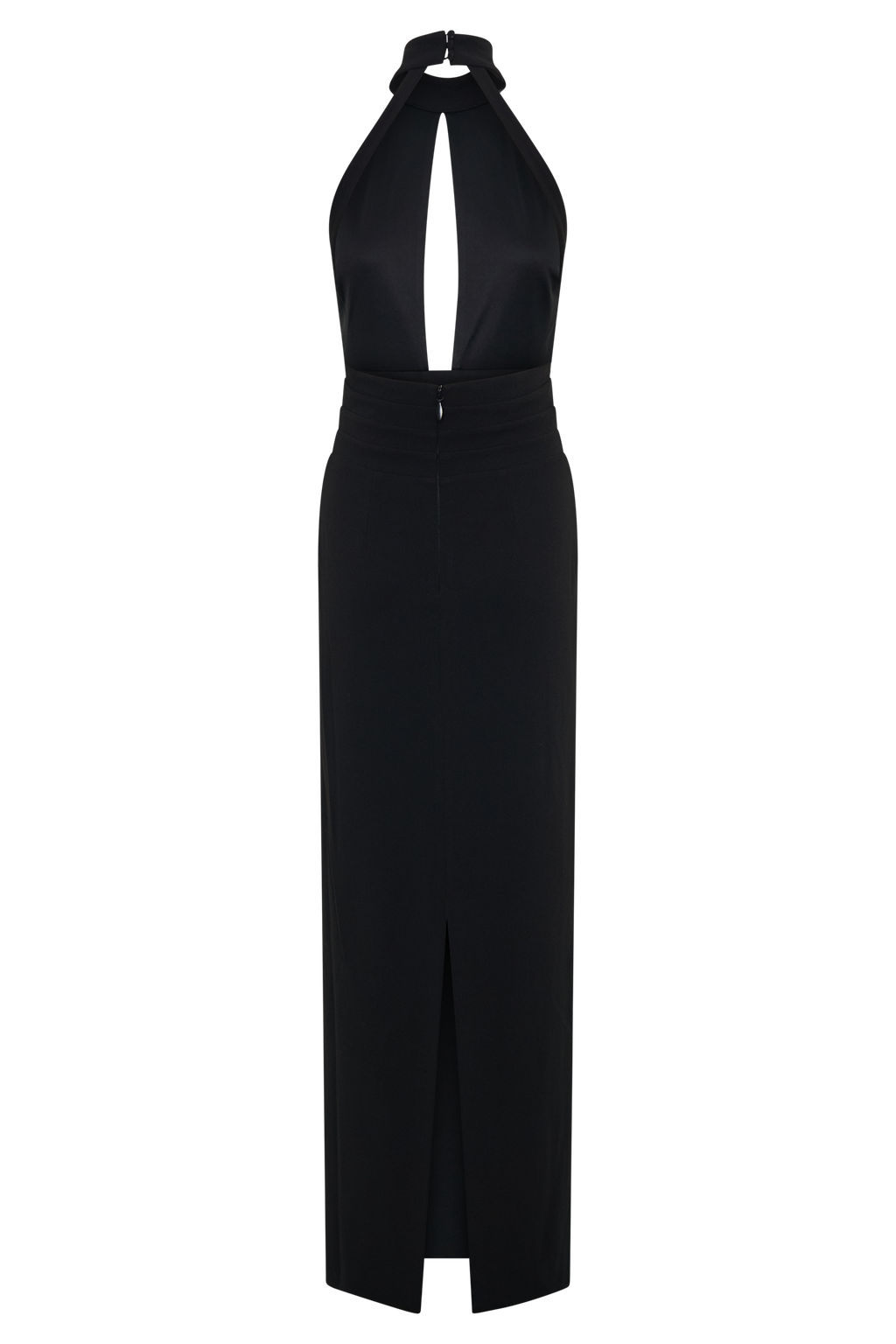 Elan Stretch Crepe Maxi Dress - Black