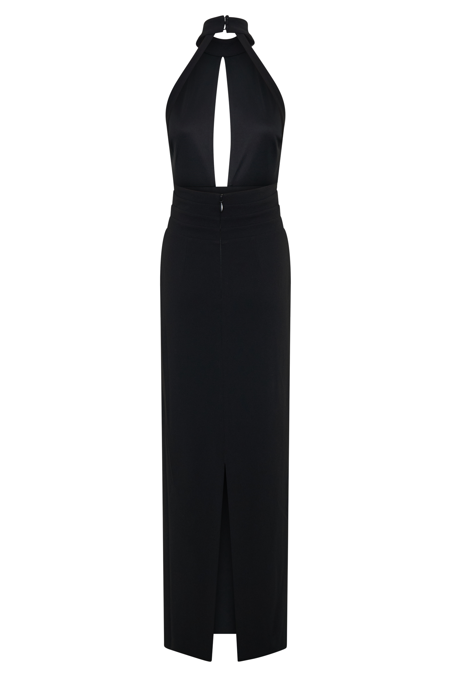 Elan Stretch Crepe Maxi Dress - Black