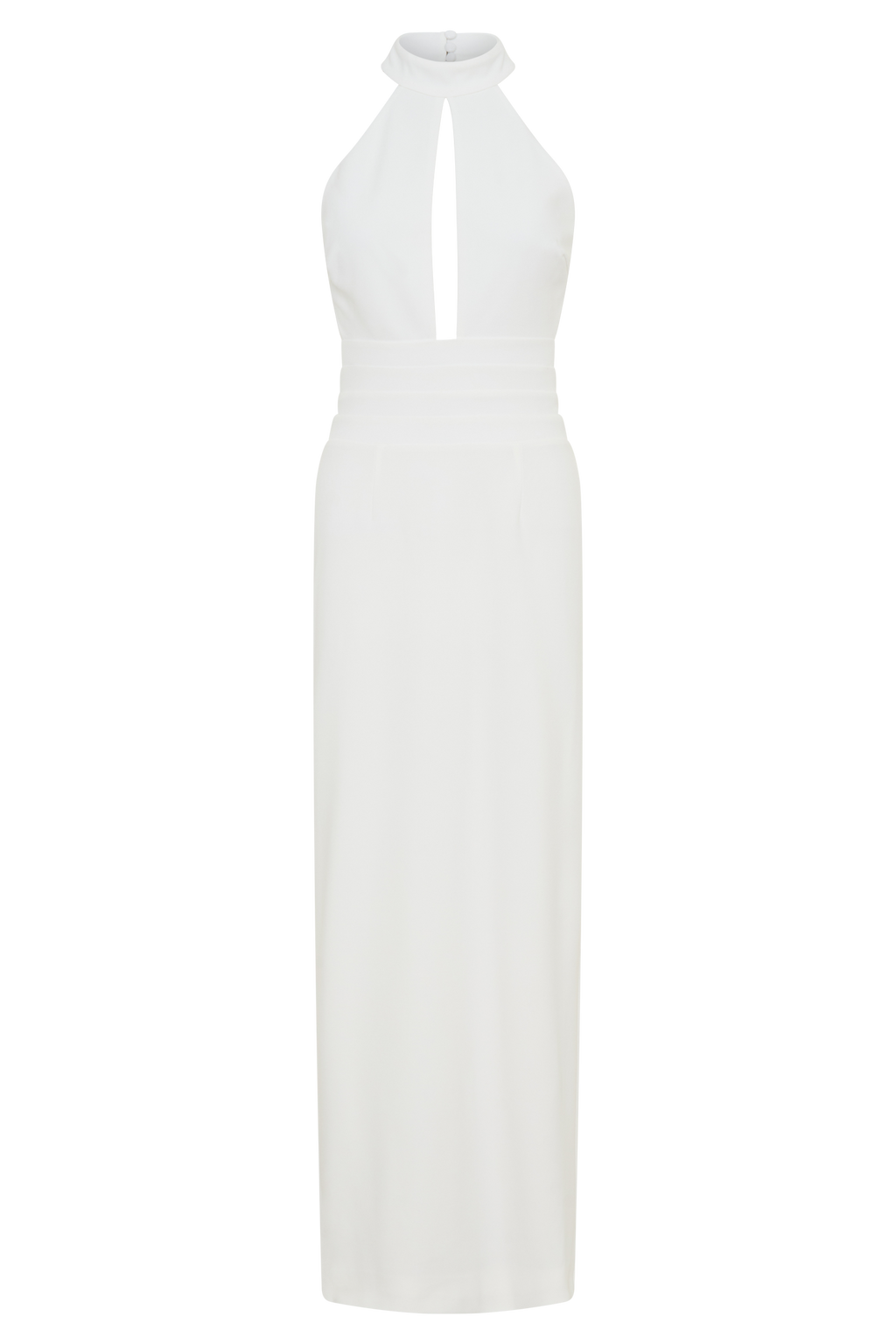 Elan Stretch Crepe Maxi Dress - White