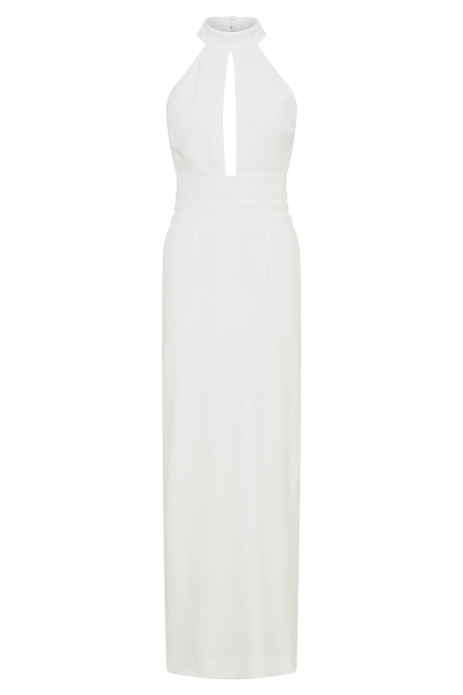 Elan Stretch Crepe Maxi Dress - White