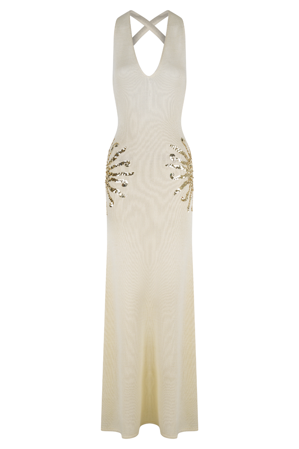 Ellington Knit Maxi Dress With Sequin - Ivory