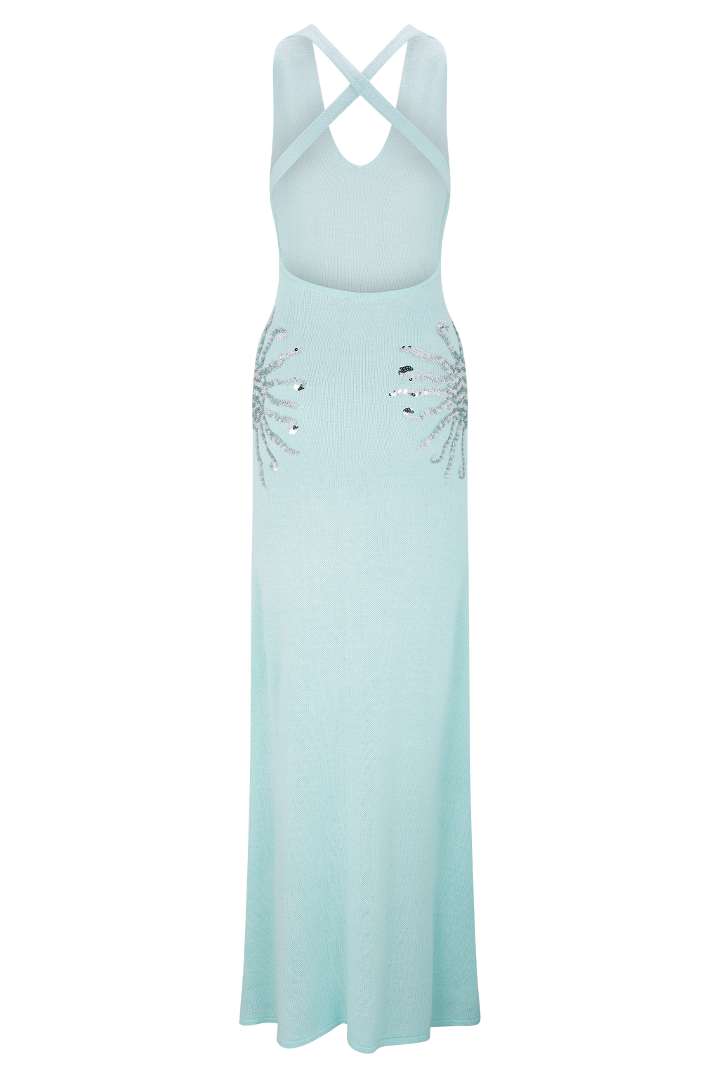 Ellington Knit Maxi Dress With Sequin - Lagoon