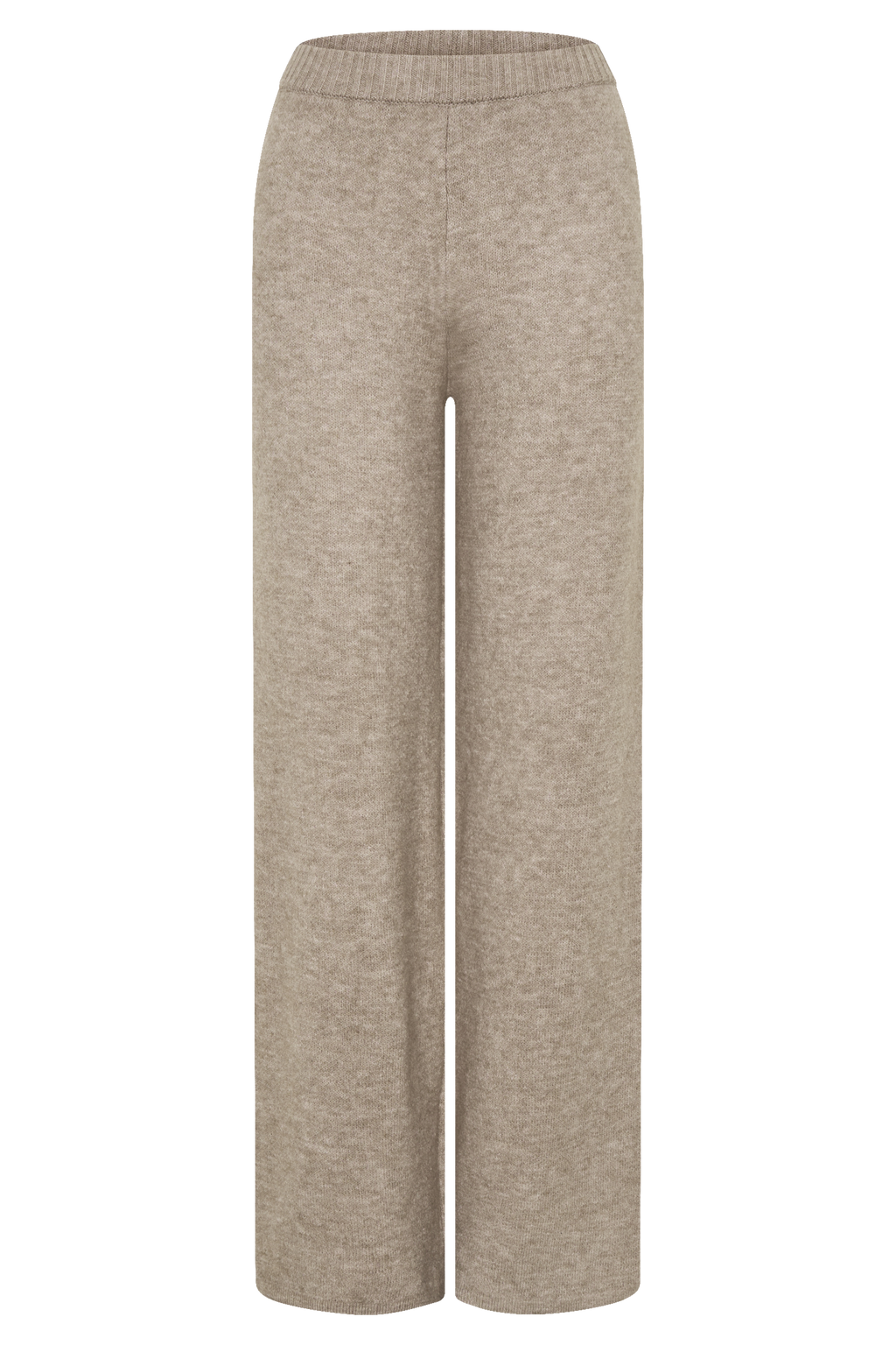 Evan Knit Wide Leg Pants - Beige Marle