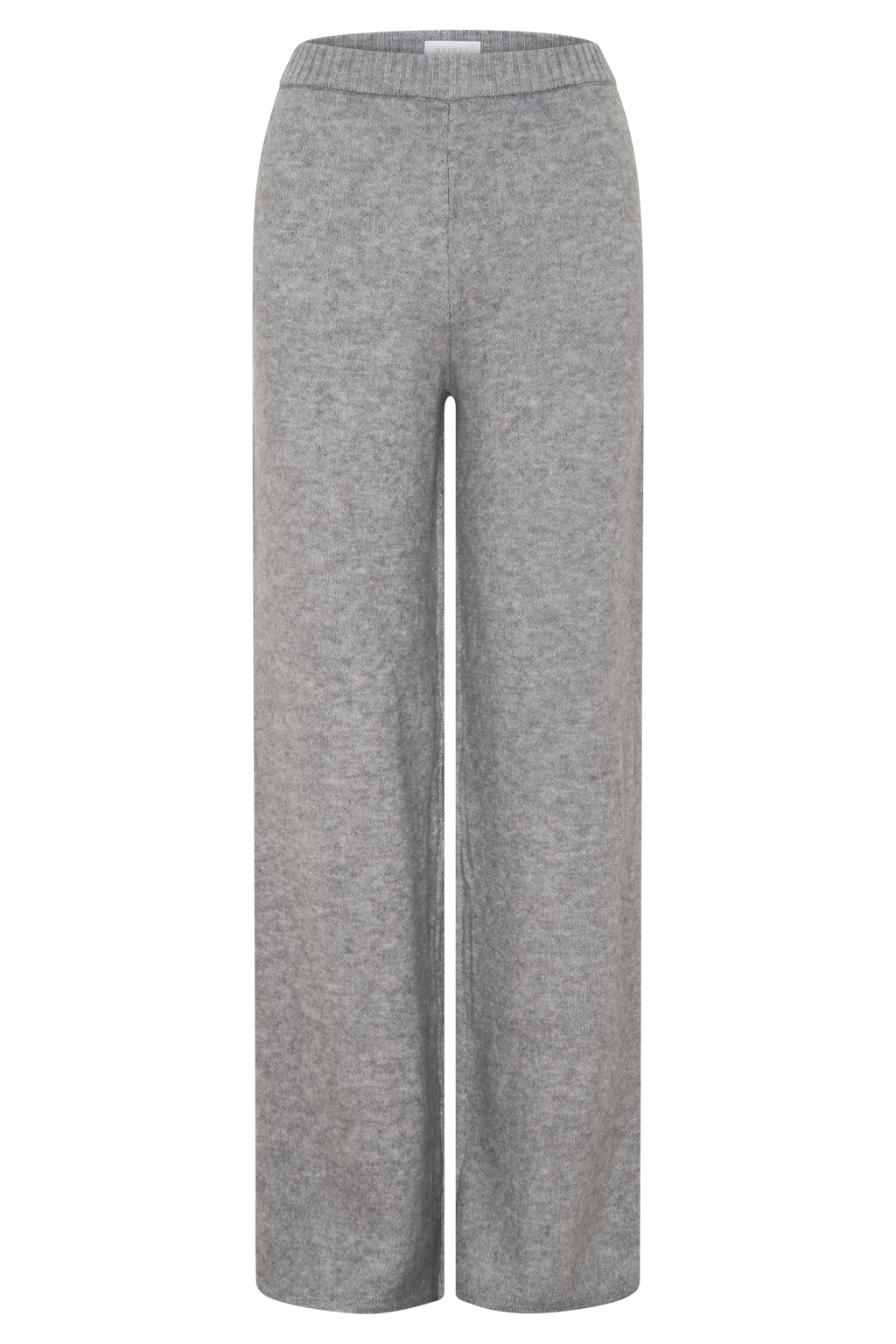 Evan Knit Wide Leg Pants - Grey Marle