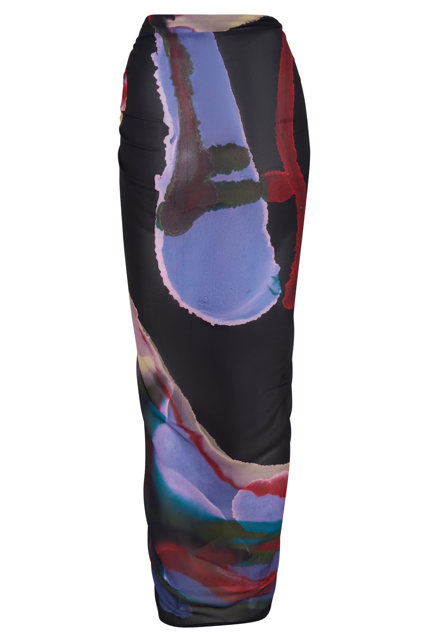Evie Chiffon Sarong - Multi Fluid Reverie Print
