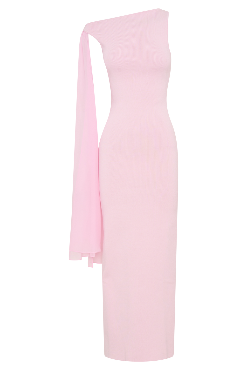 Farid Bandage Maxi Dress With Chiffon - Baby Pink