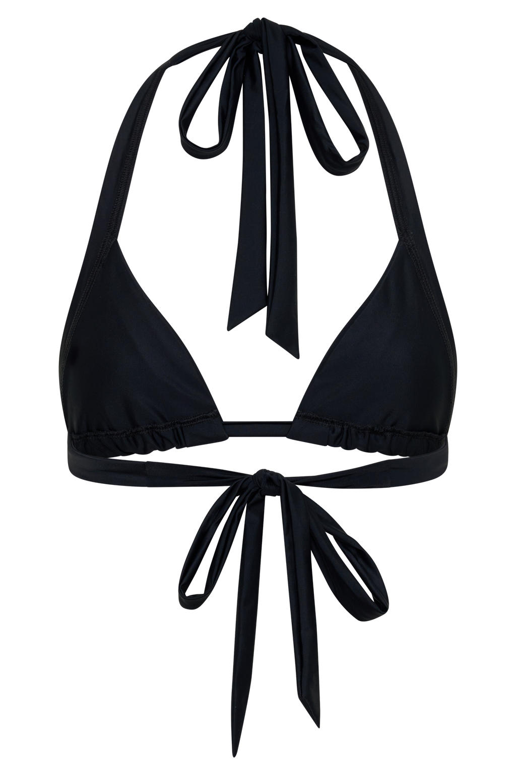 Fern Triangle Bikini Top - Black