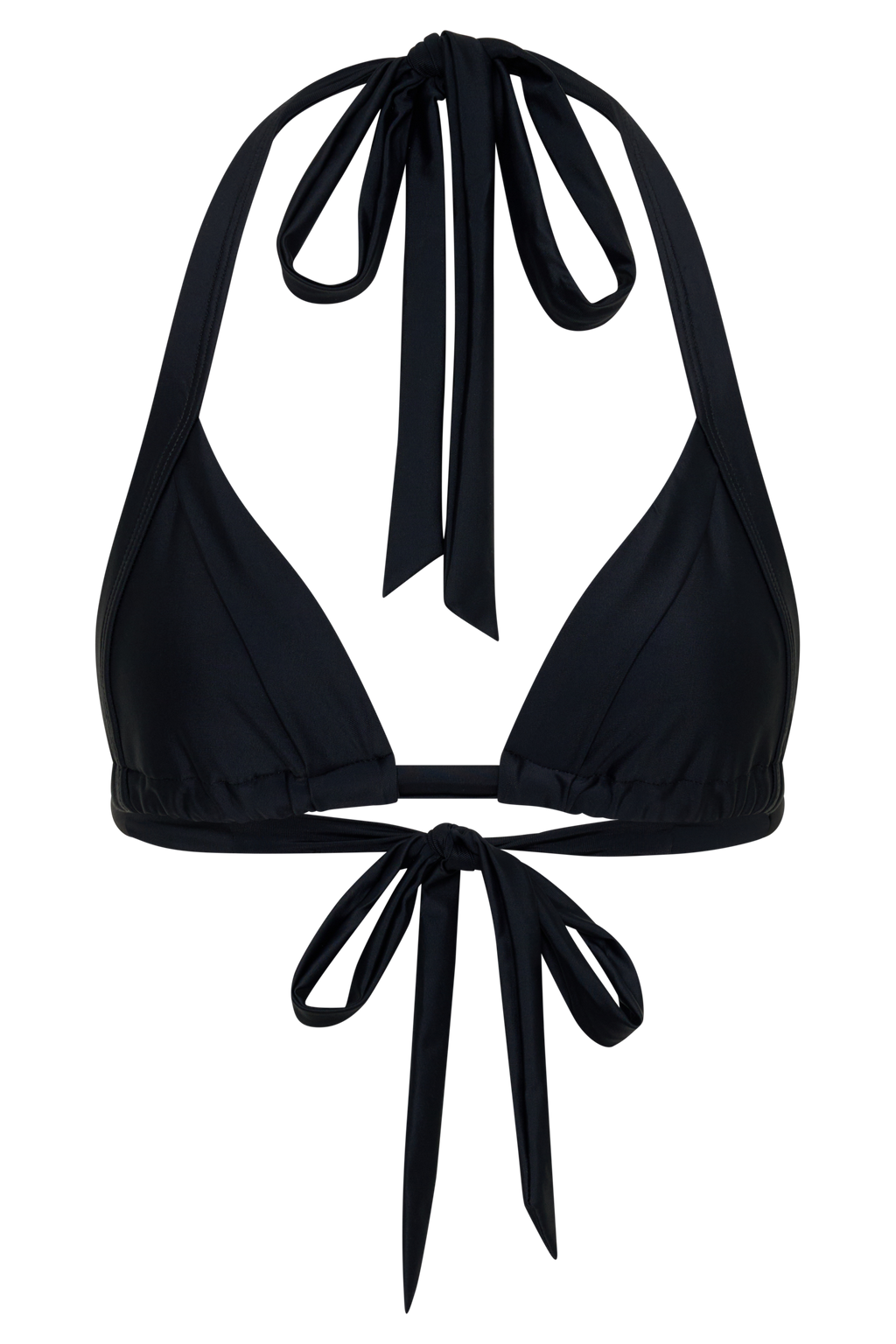 Fern Triangle Bikini Top - Black