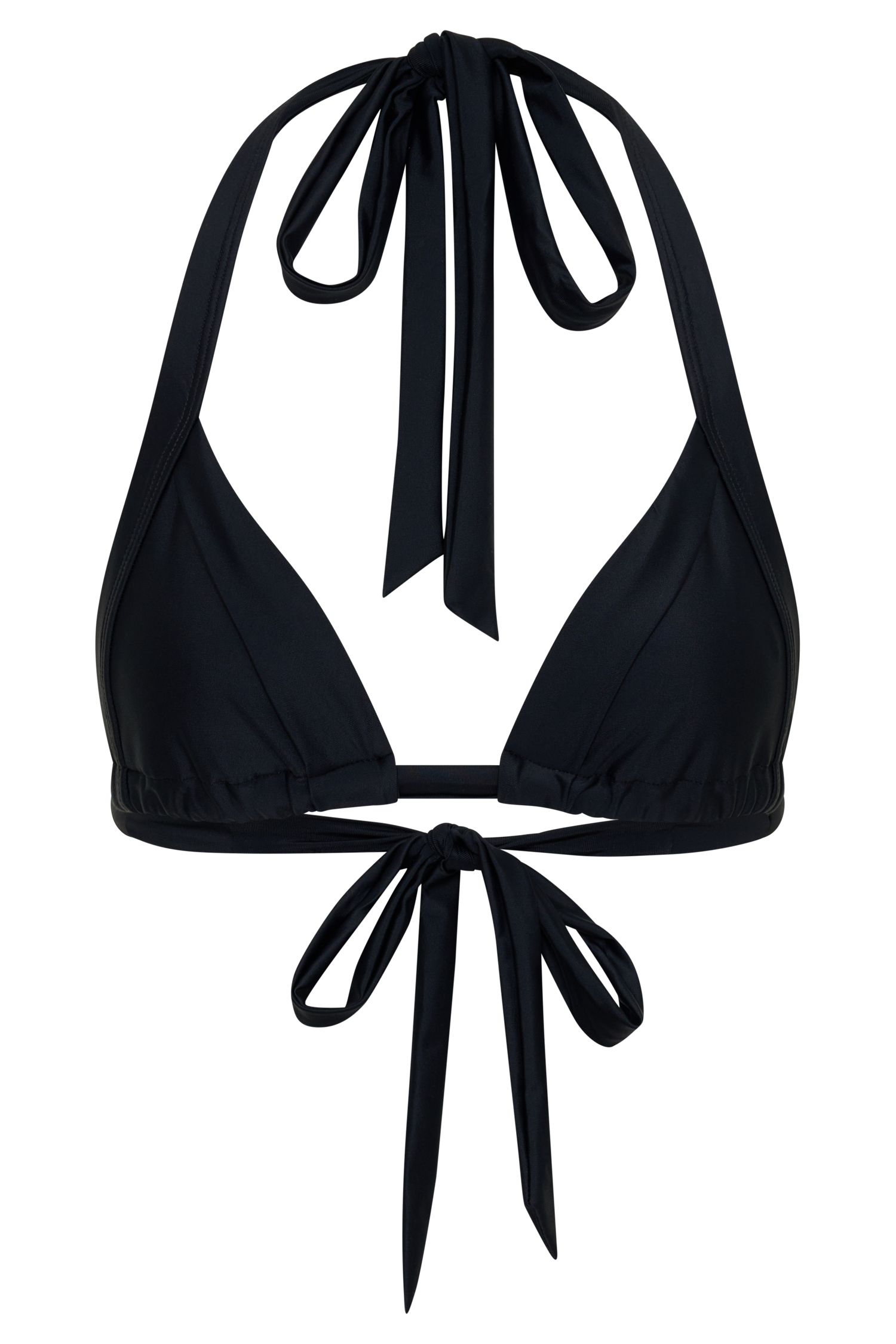 Fern Triangle Bikini Top - Black